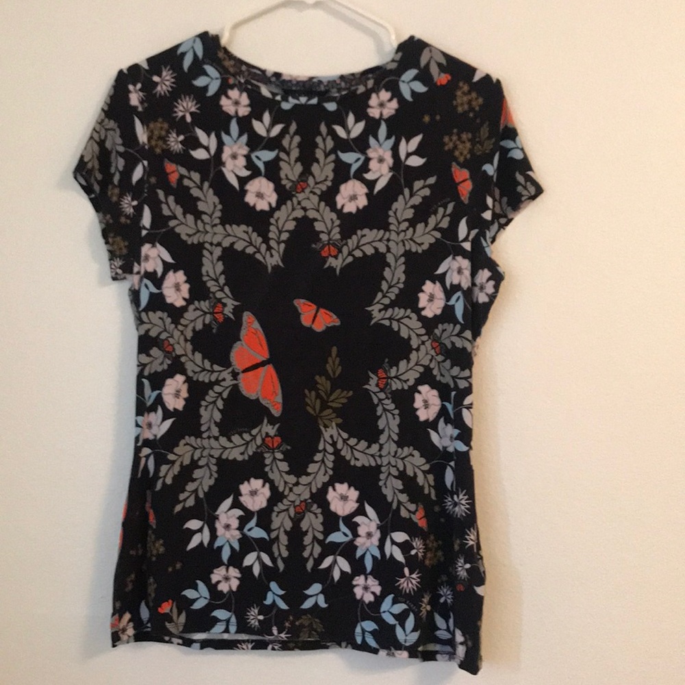Ted Baker Patterned Short Sleeve Tee Floral